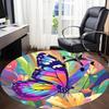 1PC Butterfly Garden Pattern Office Round Area Rug, Mat Suitable For Office, Under Office Chairs Bedroom Living Room Home Decor, Room Deco