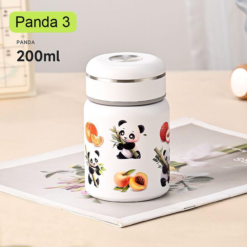 

316 Stainless Steel Thermo Bottle 200ml Mini Termos Water Bottle Cute Panda Thermal Tumbler Coffee Travel Mug Water Thermos 200ml