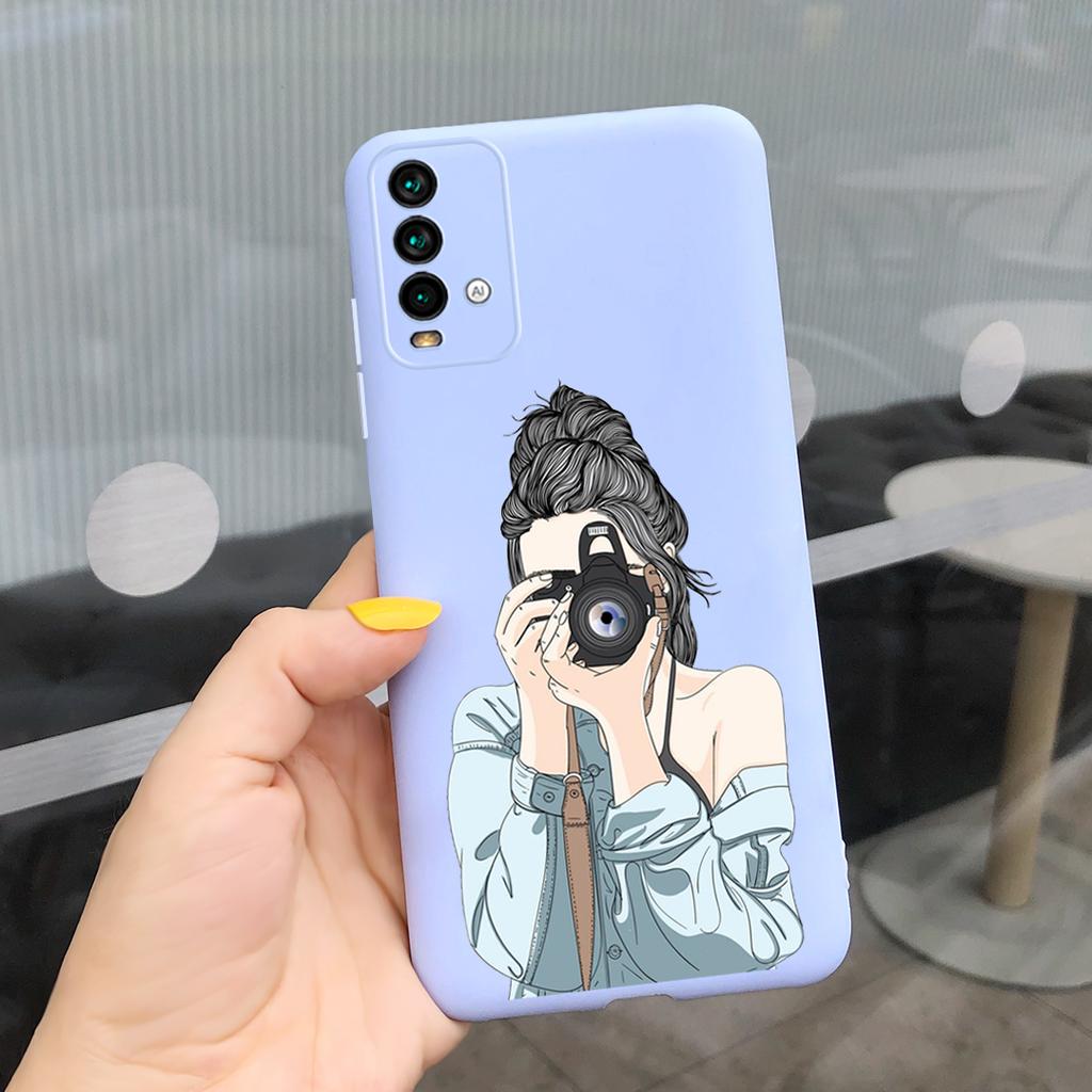 Case For Xiaomi Redmi 9T Case on Redmi 9T Soft Silicone Back Cover Funda For Xiaomi Redmi 9T Candy Color TPU Bumper Cute Cases