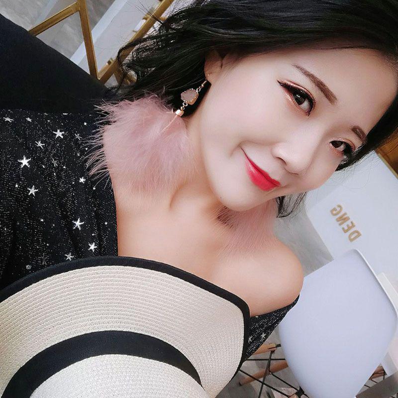 Sweet Feather Pendant Earrings Cartoon Dangle Earrings Fashion Pendant Earring Statement Jewelry for Girls Women
