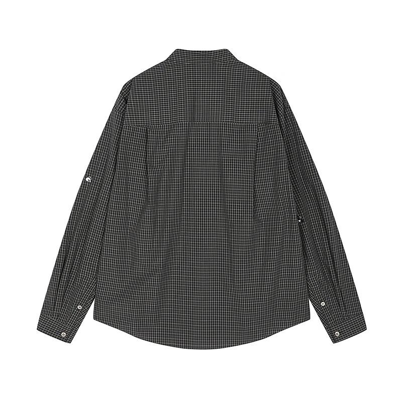 JNBY Beaded Plaid Loose Long Sleeve Shirt