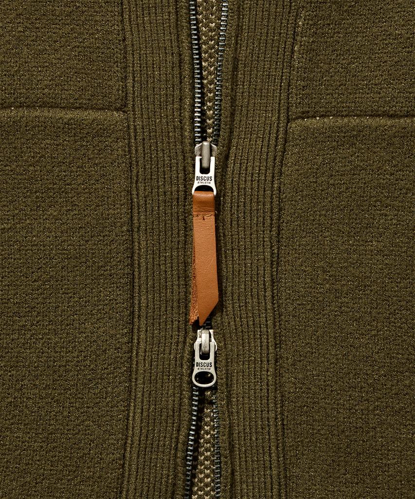 Discus Athletic Varsity Knit Zip-Up Khaki