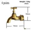 1PC Brass Faucet G1/2' Automatic Slow Open with Faucet Outdoor Anti-freeze Crack Single Cold Faucet for Washing Machine Mop