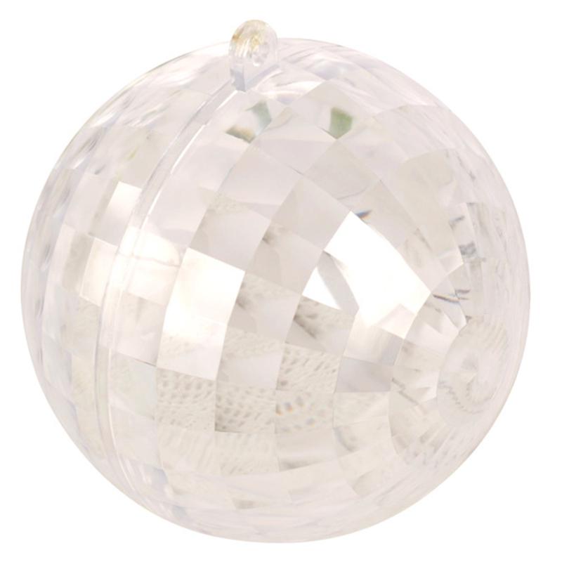 Transparente, hohle Plastikkugel, die als Weihnachtsdekoration für Süßigkeitenschachteln und zum Aufhängen ewiger Blumen verwendet wird.