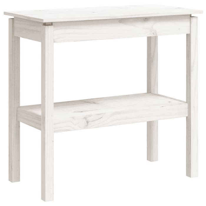 VidaXL Console Table White 80x40x75 Cm Solid Pine Wood 814305