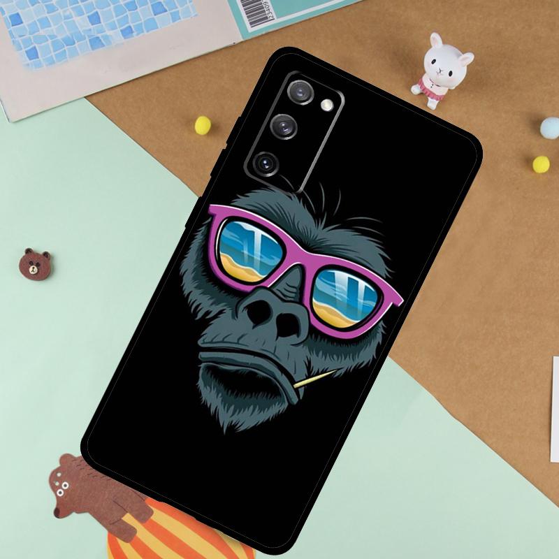 Cartoon Monkey Soft Case For Samsung Galaxy S24 Ultra S9 S10 S20 S22 S21 Plus S23 FE S25 Ultra Funda Cover