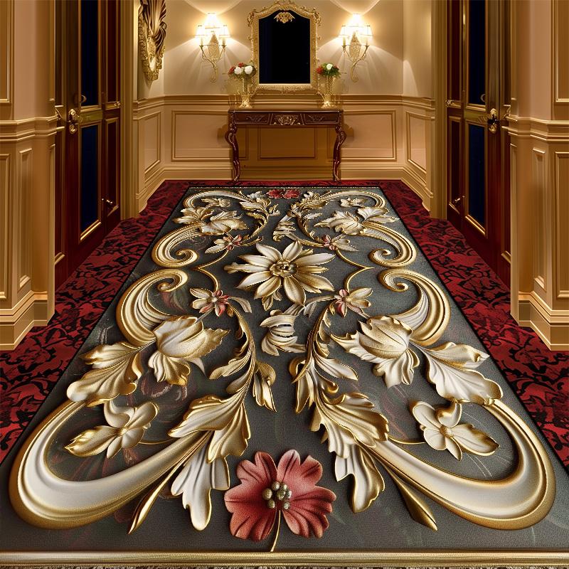 

Роскошный ковер для гостиной в европейском стиле, большой размер, ковер для конференц-зала, великолепные ковры, декор комнаты, домашние напольные коврики, настраиваемая альфомбра 60*90cm
