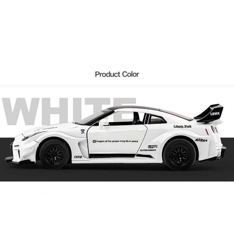 1/32 Skyline Ares Nissan GTR CSR2 Alloy Sports Car Model Diecast Metal Toy Gift