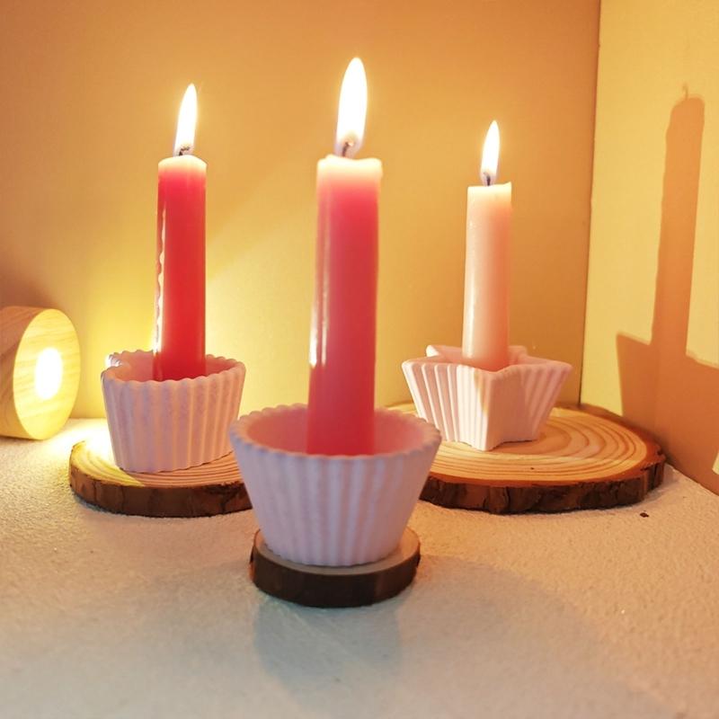 Multifunctional Striped Home Decors Mold Reusable Silicone Mold for Striped Candlestick Creation for Hobbyists