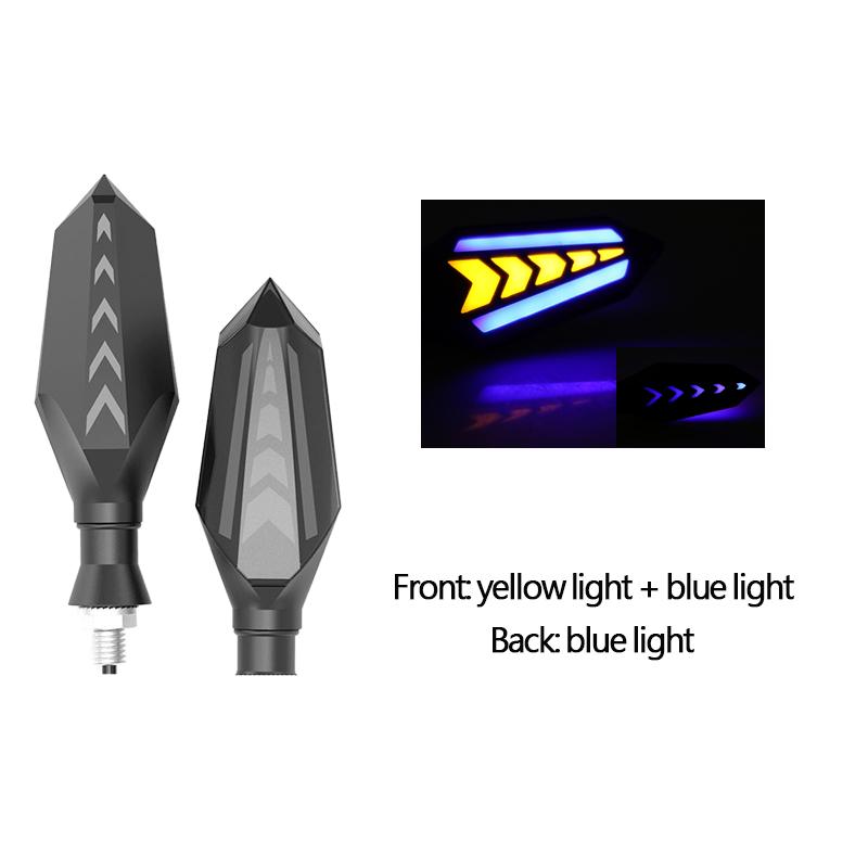 12V LED Turn Signal Light for Motorcycle Heavy Motor Scooter ATV with Two Sides Flowing Lamp for Motorcycle Lighting System