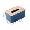 Desktop Tissue Box Rectangular Plastic Tissue   Box Cover with Wooden Lid for Home