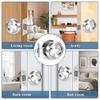 Round Recessed Pocket Door Lock Steel Pull with Double Sided Turn Handle for Interior Sliding Door and Passage Door Installation Projects