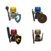 11pcs Medieval Dragon Knights Heavy Armor Bricks Assemble Action Figures Accessories Model