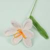 Gehäkelte Tulpe mit Stiel Blatt Handgefertigt Strickblume Ornament Garn Florale Dekoration Muttertag Geburtstag Weihnachtsgeschenk