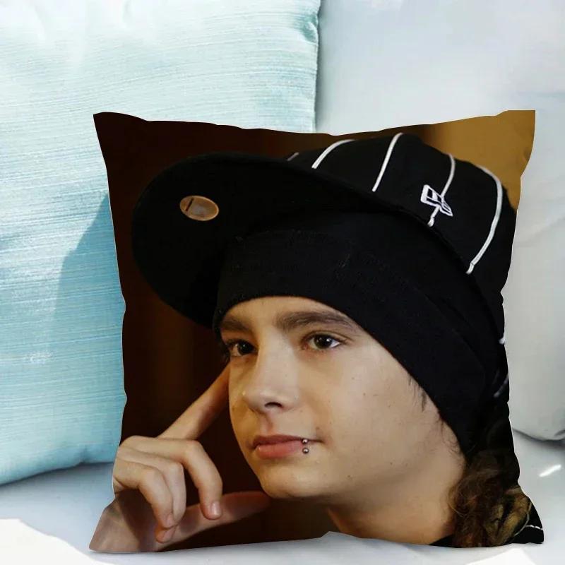 45x45 Poszewki na poduszki Tom Kaulitz Dwustronny nadruk Zestawy sof Pościel w rozmiarze Twin Ozdobne poduszki do salonu Poduszka
