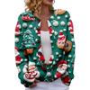 YZH-YK01-Crew Neck Cardigan 3D Digital Printing Sweater