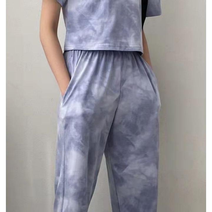 IHUASU Neformální a módní dámský oblek na léto, netradiční letní styl, dvoudílná souprava sportovního oblečení pro ženy