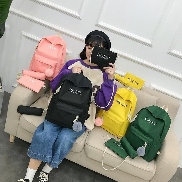 3 Pezzi Zaino da Viaggio Semplice e Versatile per Zaino Scuola Media Superiore Zaino da Viaggio per Studenti Universitari Borsa Facile da Riporre