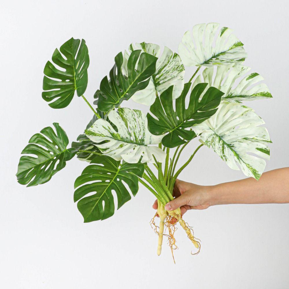 Large Size Artificial Plant 7 Heads Simulation Turtle Leaf Fake Greenery  Leaf  Photo Props