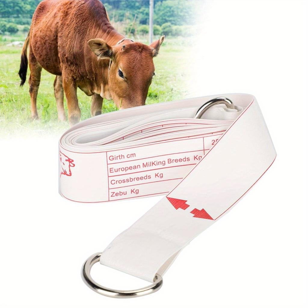 Decor PVC Fiberglass Cattle Weighing Tape Measure - Livestock Weight Estimation Ruler, Portable Cow Measurement Tool for Farm Handling Supplies