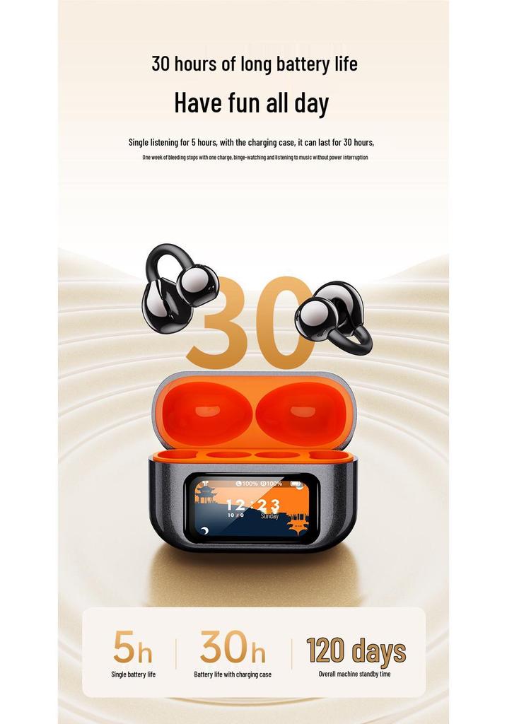 Model XG42 Wireless ANC Earbuds: Smart Bluetooth, In-Ear Design, Screen Display, Universal Compatibility for Mobile and Sports