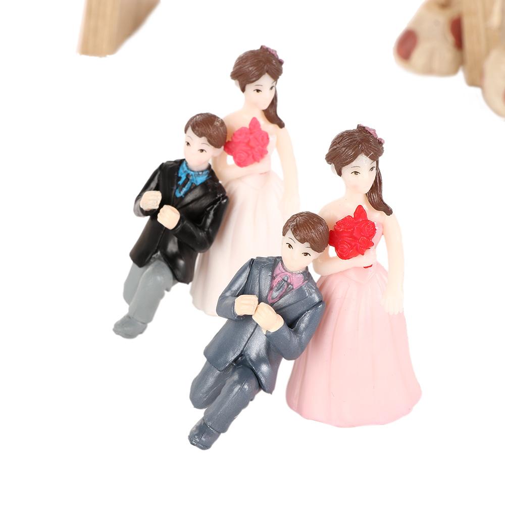 Garten Heimdekoration Bonsai Ornamente Ehe Liebhaber Miniaturen Hochzeits Puppe Paar Figuren