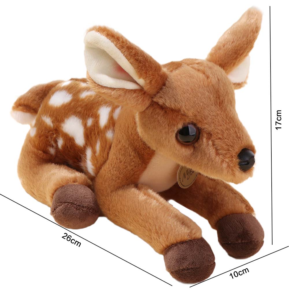 Bright Color Sika Deer Plush Soft Dolls Simulation Deer Toy Boys Girls Stuffed Deer Dolls  Kids Toy