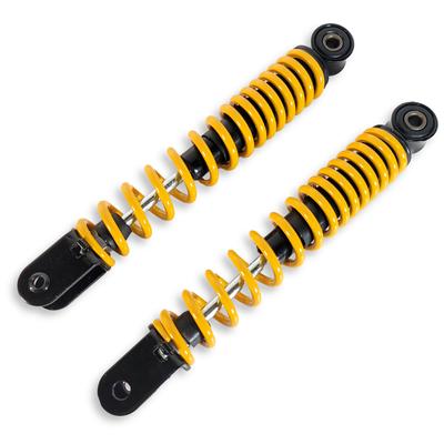 Suzuki Address V100 Vorderradgabel Stoßdämpfer, Schwarz, Set aus 2 Stück (Links und rechts), Plug-and-Play, Nachrüst (Zwei Gelbe Stoßdämpfer)