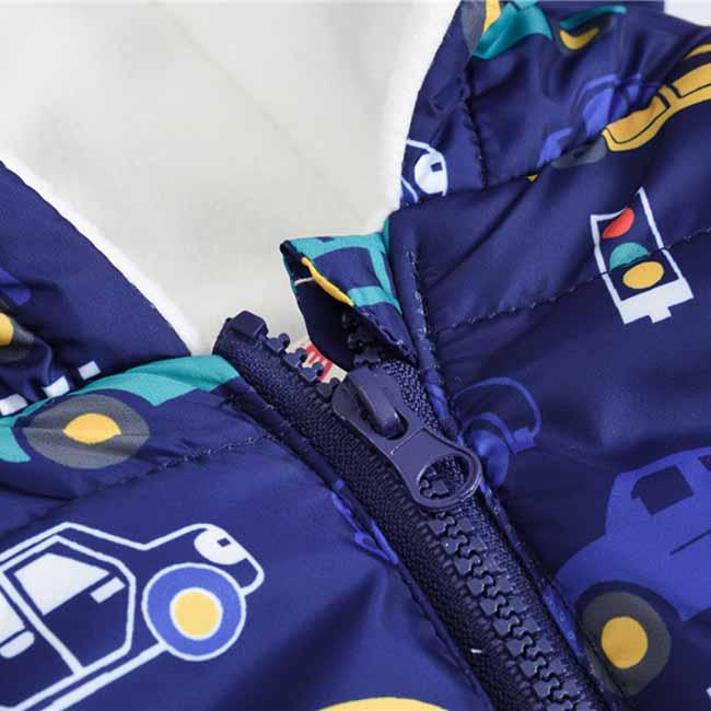 Dívčí vesty Dětská bavlněná zimní teplá vesta Dívčí vesta s kapucí Dívčí vesta s potiskem Svrchní oblečení