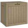 VidaXL Boîte de stockage de jardin marron clair 55,5x43x53 cm PP 364163