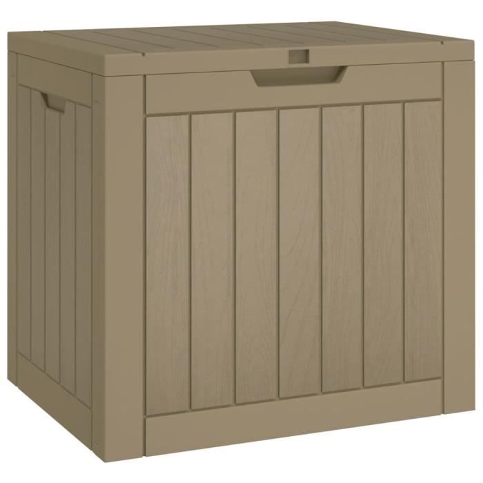 VidaXL Boîte de stockage de jardin marron clair 55,5x43x53 cm PP 364163