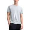 Fila White Soft Master Fashion Versatile Simple Round Neck Breathable Comfortable T-Shirt Men Tops Cloud-Gray-Green F11M513104FTQ