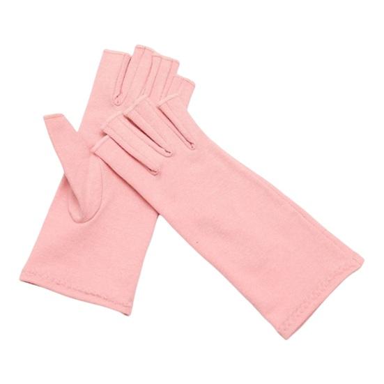 1 Pair Fitness Gloves Breathable Moisture Wicking Half Finger Open Fingers Effective Joint Pain Relief Three Sizes Optional Fingerless