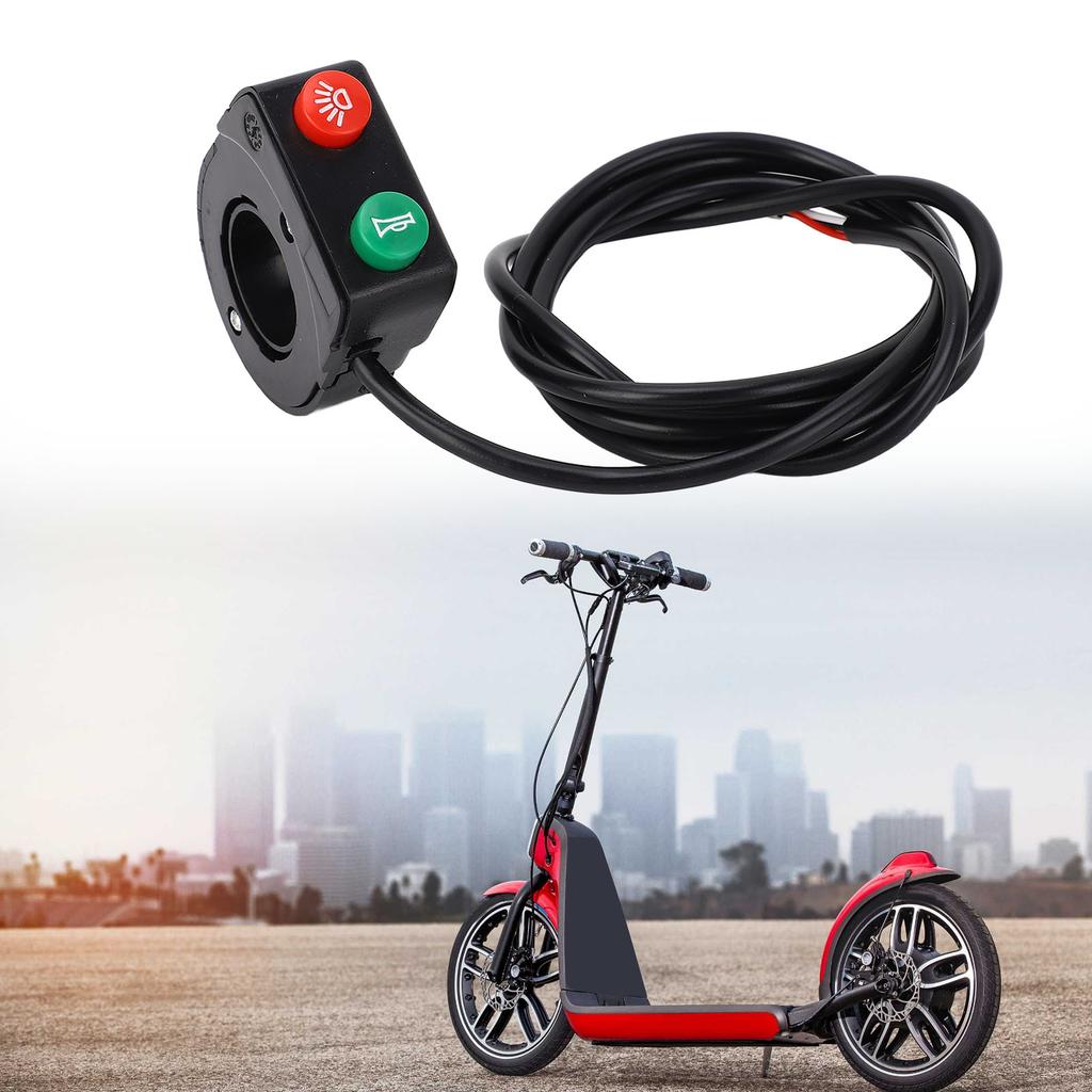 22mm Motorcycle Handlebar Switch 3 Wire Horn Headlight Switch for Motorcycle Electric Bike Scooter