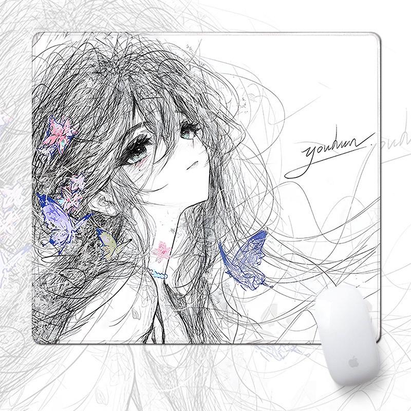 

Нековзкий килимок для миші Жакаранда : Квадратний офісний килимок для столу та килимок для кіберспорту, з можливістю персоналізації зображеннями. 250x300x2mm