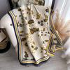 Autumn And Winter Scarf Women'S Versatile Imitation Cashmere Thickened Warm Shawl Double-Sided Imitation Cashmere Dual-Purpose Flower