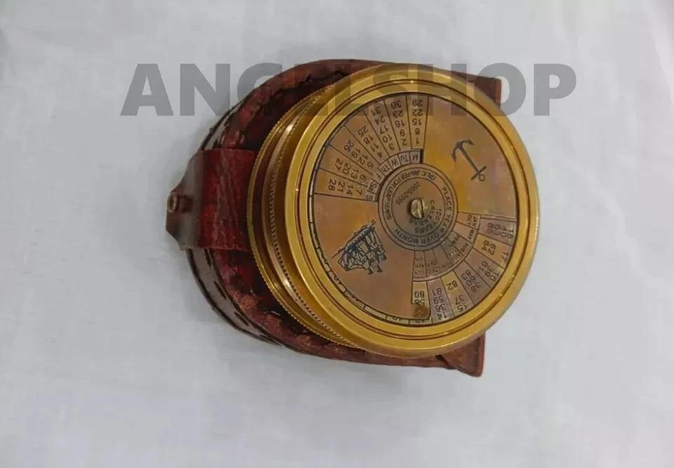 Antique Vintage Brass Pocket Compass Brass Nautical Compass Marine Compass Gift
