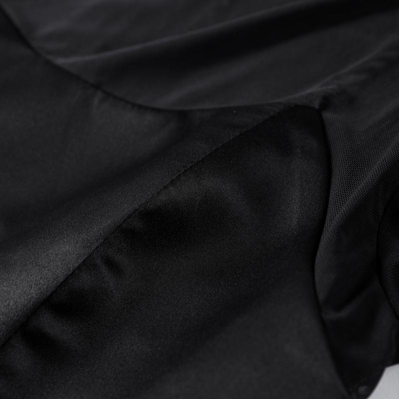 Sexy See-through Dress Women Turtleneck Full Sleeves Slim A-line Mini Dresses Autumn Fashion High Streetwear