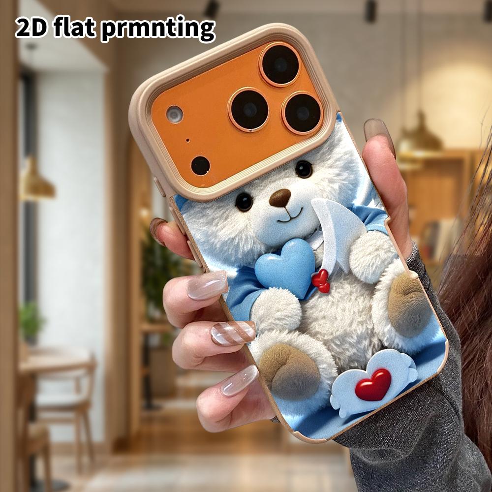 Phone Case: Lambskin 2D Flat Samsung Galaxy A34 A35 M05 M06 S20 S22 S21 FE Plus 5G Protective Case, Angel Bear, Christmas and Halloween Gift