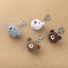 Handmade Bear Knitted Keychain Keyring Women Crocheted Wool Animal Bag Pendants
