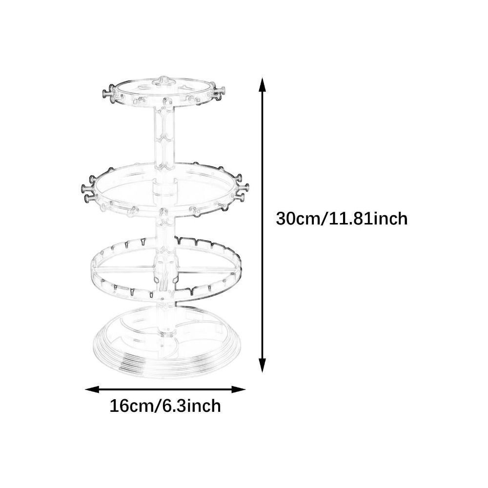 Plastic Jewelry Earring Holder 4 Layers Bracelet Holder Fashion Hair Ring Rack  Wedding