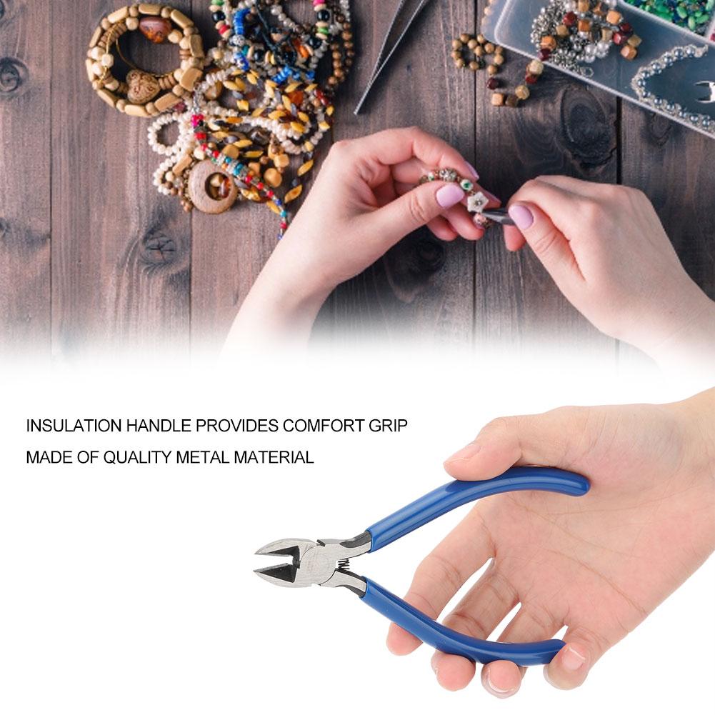 Mini Diagonal Pliers Hand Tool Pliers Cutter Jewelry Making Processing Accessory (Small)