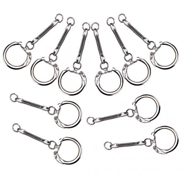 20PCS Key Chain SNAKE Rings W/ Snap End + Jump