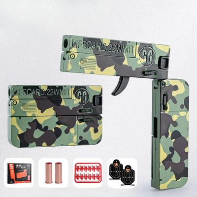 2.0 Pistola de Juguete Plegable de Aleación Lifecard Mejorada Pistola de Disparo de Balas Suaves Modelo de Pistola para Adultos Niños Niños Regalos de Cumpleaños