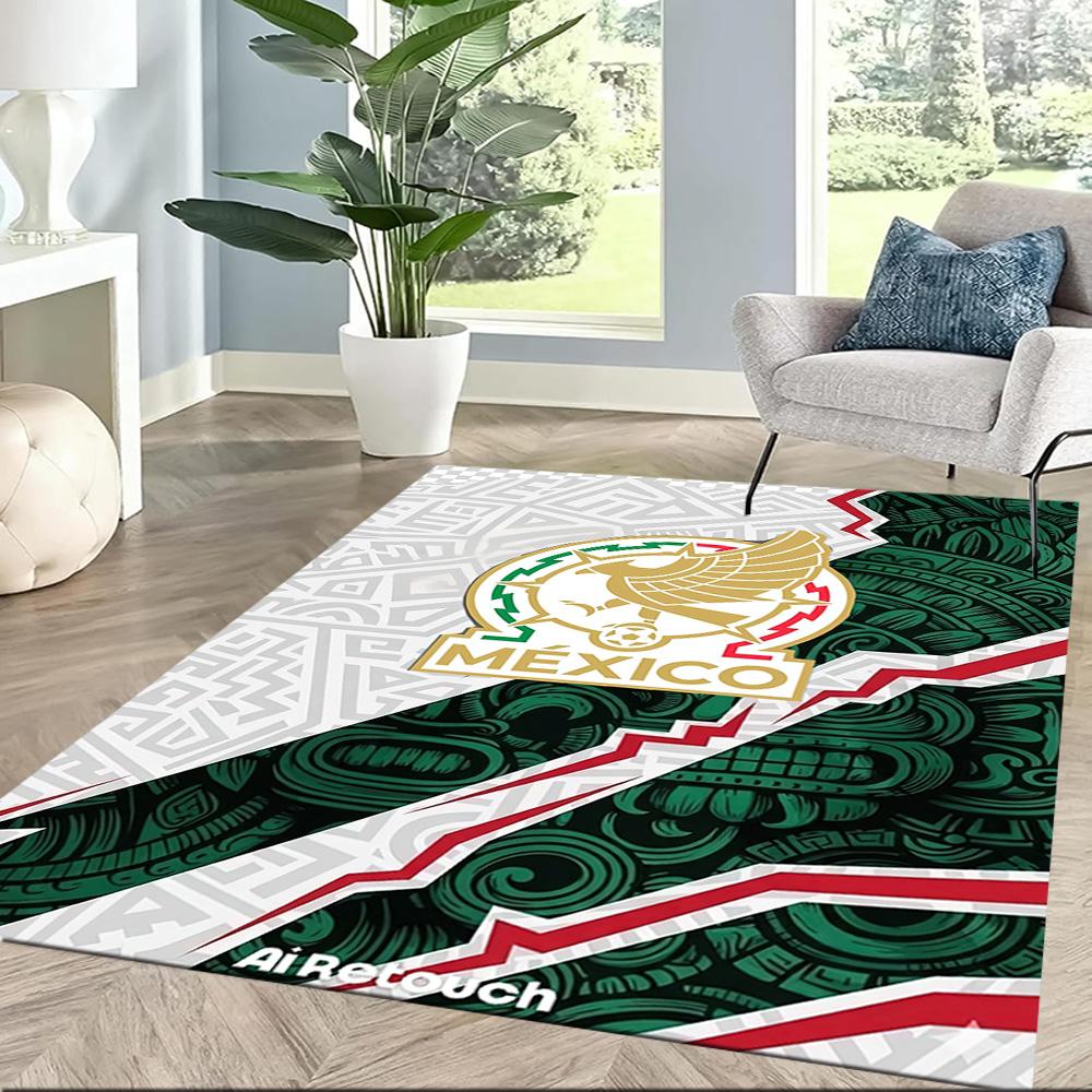 Mexico Logo Square rugs are a great choice for living rooms, bedrooms, home décor, and as gifts.