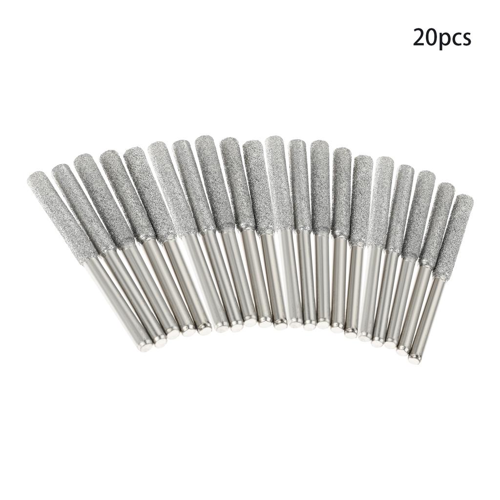 20Pcs Chainsaw Sharpening Grinding Stones Chainsaw Burr Grinding Head File for Sharpening Chainsaw Blade Polishing Grinding Tool