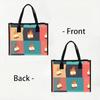 Cute Fire Marshmallow Printed Casual Large Capacity Canvas Tote Bag for Daily Commute Shopping Travel