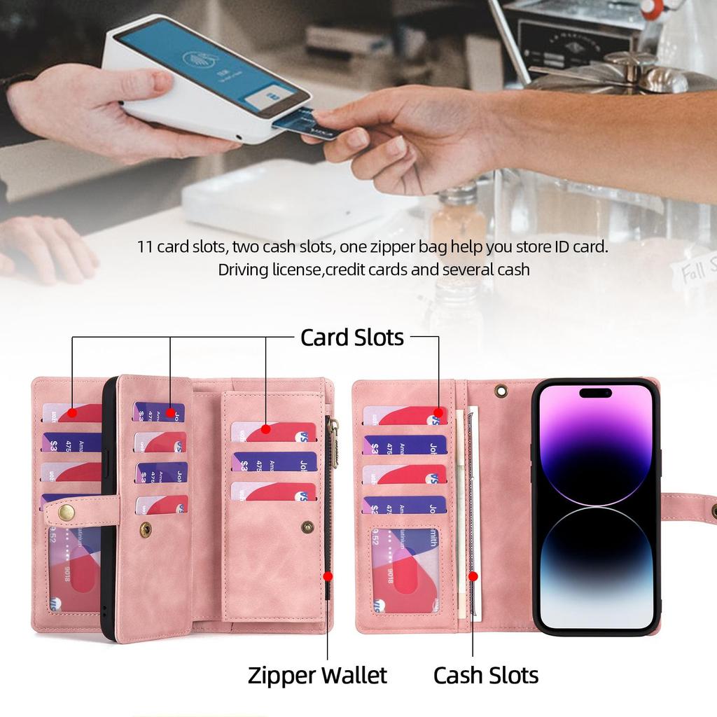 iPhone 17 Multi-functional Leather Wallet Case