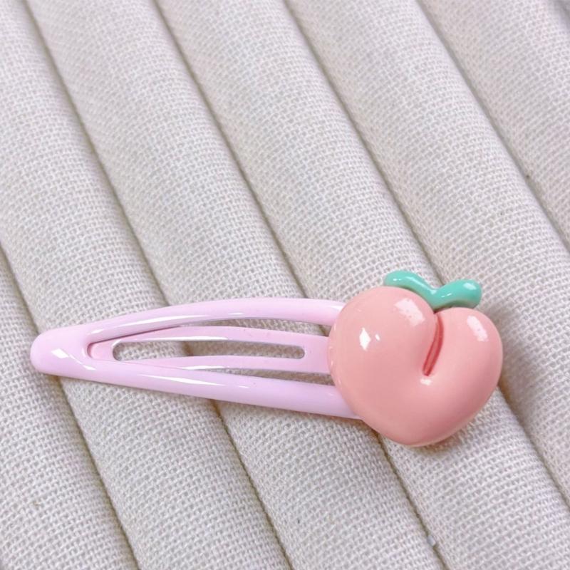 8PCS Cute Fruit Hair For Girls Kids Resin Barrettes For Baby Fine Hair Styling Accessories