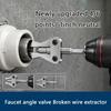 Drill-Driven Plumbing Extractors Tool with Internal Gripping Jawing for Broken Threaded Pipe and Fitting Maintenance